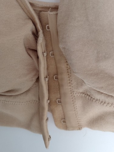 Miracle Bamboo Bra Size XL Beige Wireless Lined Wide Straps Front Closure - Picture 7 of 9