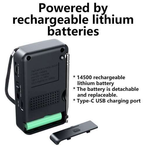 Free shipping DSP High-Sensitivity Radio with AM, SW, FM, and Rechargeable - Picture 7 of 27