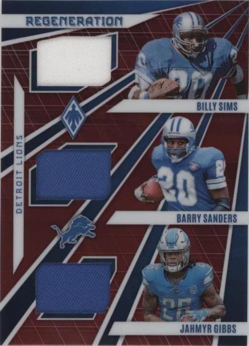 2023 Panini Phoenix Barry Sanders Billy Sims Jahmyr Gibbs