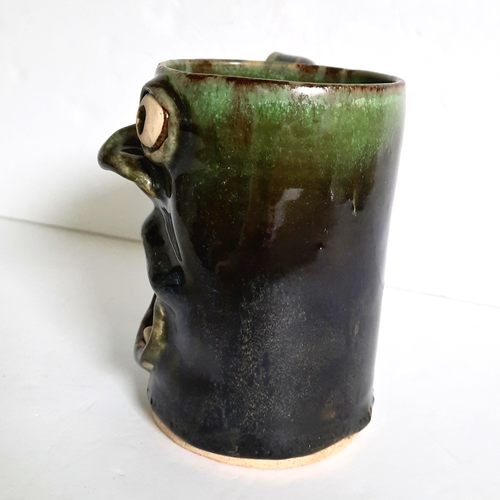 Ugly, FREAKY Zombie TASSE Halloween Horror Evil Spirit Studio Art Signed Pottery - Bild 10 von 17