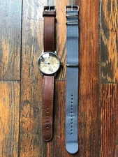 Sturm mil-tec laco luftwaffe flieger quartz pilot watch w leather and NATO strap