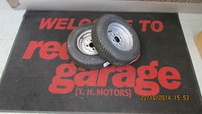 Pair of 145/10 Wheels and Tyres 100mm PCD fits Later Ifor Williams P6e Trailer