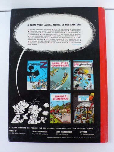 SPIROU ET FANTASIO FRANQUIN LE PRISONNIER DU BOUDDHA DUPUIS 1972 DOS ROND - Foto 11 di 11
