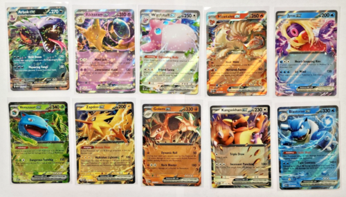 Pokemon 151 - 10 Card EX Lot - Blastoise, Venusaur, Zapdos, Alakazam - English