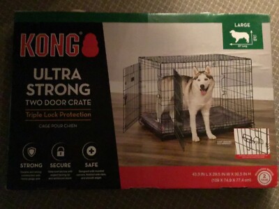 Ultra-Strong Double Door Wire Dog Crate with Divider Panel