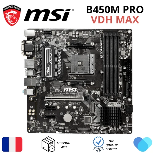 MSI B450M PRO-VDH MAX AM4 DDR4 Carte mère