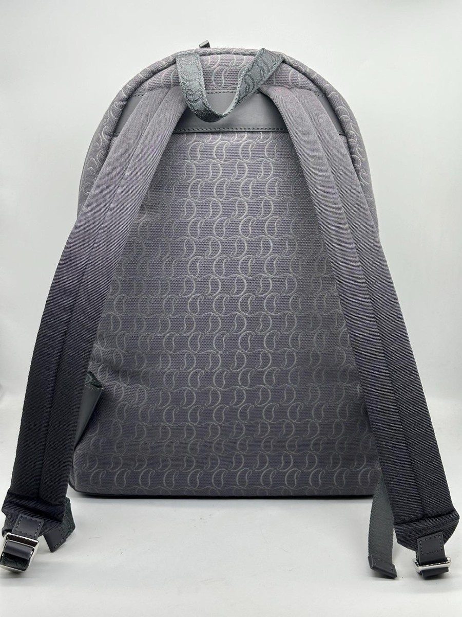 Christian Louboutin ZIP N FLAP Monogram Logo Jacquard Canvas 