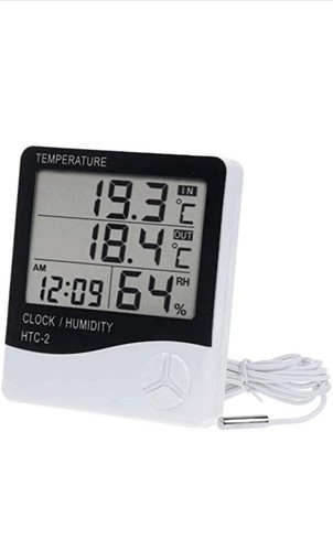Digitales LCD Temperatur Luftfeuchtigkeit Hygrometer 1,5 m Sondenkabel, HTC-2 großes Display - Bild 4 von 4