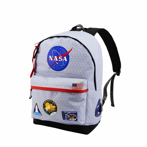 OFFIZIELLES NASA-LOGO HOUSTON GRAU URBAN USB RUCKSACK SCHULTASCHE BRANDNEU MIT ETIKETT KAR - Bild 1 von 6