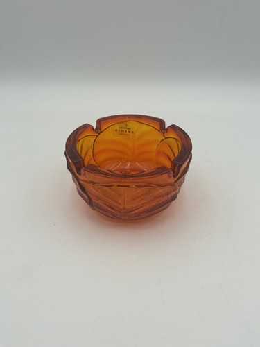 Wikinger Glas Epic Leaf Aschenbecher Persimmon Orange Original Aufkleber