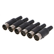 Male DIN Plug Socket Connector 3/4/5/6/7/8 PIN Chassis Cable Mount