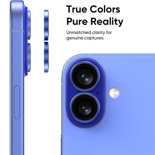 Tempered Glass Camera Lens Protector + Metal Ring For iPhone 16 15 14 13 12 11 - 第 29/141 張圖片