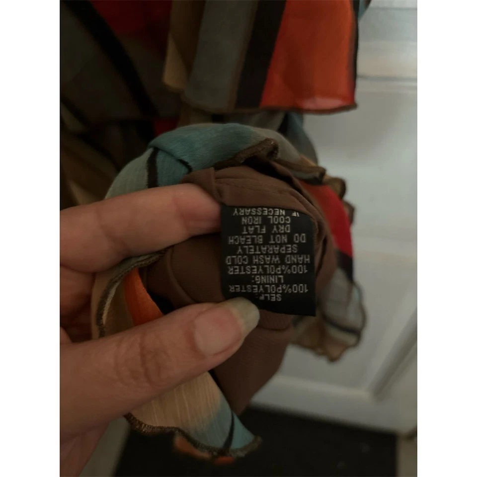 Top camisola con correa de espagueti y volantes multicolor para mujer lapislázuli M Foto 3 de 4