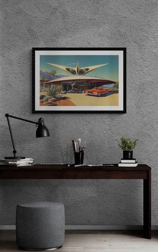 Stampa home art architettura atomica anni '60 pm8 - Foto 2 di 2
