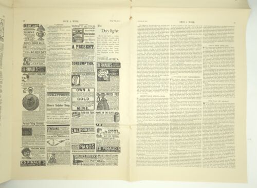 Avvoltoio diavolo antropomorfo Cupido Thomas Nast 1891 incisione Satana una volta alla settimana - Foto 10 di 10