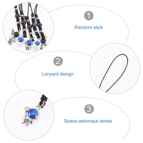 5 Pcs Astronaut Keychain Mobile Phone Hanging Rope Pendant for Case - 第 5/10 張圖片