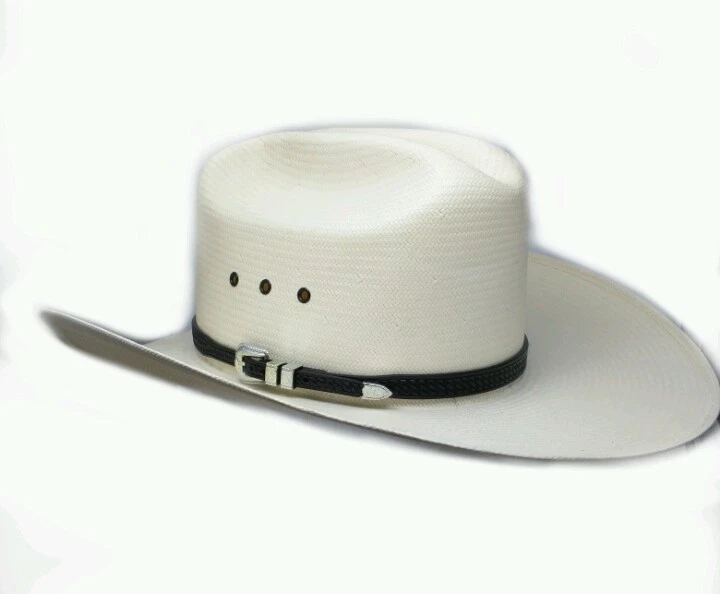 RESISTOL Cream Straw Mens Hat Black Leather Band Size 7 1/8- 57 Long Oval 5XXXXX - Image 2 of 4