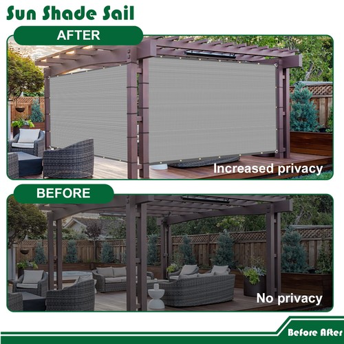 Rectangle Straight Edge Sun Shade Sail Cover for Garden Home 6/8/10/12ft Outdoor - Picture 26 of 34