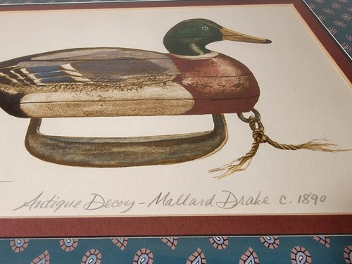 Lynn Casper ANTIKER LOCKER - MALLARD DRAKE C. 1890 signiert & nummeriert 71/175 - Bild 6 von 10