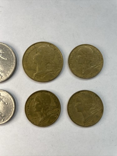 France Franc & Centime 8 Coin Lot - 4 Franc & 50 Centime 1961-1984 - Picture 4 of 6