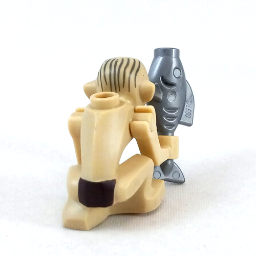 LEGO El Señor de los Anillos Gollum Minifigura Smeagol 9470 LOTE Ojos Anchos Pez Hobbit - Imagen 3 de 5
