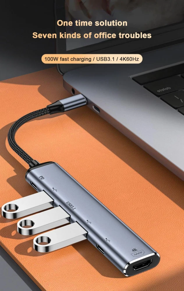 USB Type C Docking station Laptop Tablet USB HUB Video Converter Adapter