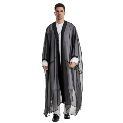 Men Thobe Jubbah Islamic Jubba Dishdash Muslim Abaya Kaftan Daffah Saudi Kimono - Picture 146 of 165