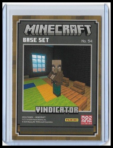 2024 Panini MINECRAFT Base Card #54 Vindicator (READ) - Picture 2 of 2