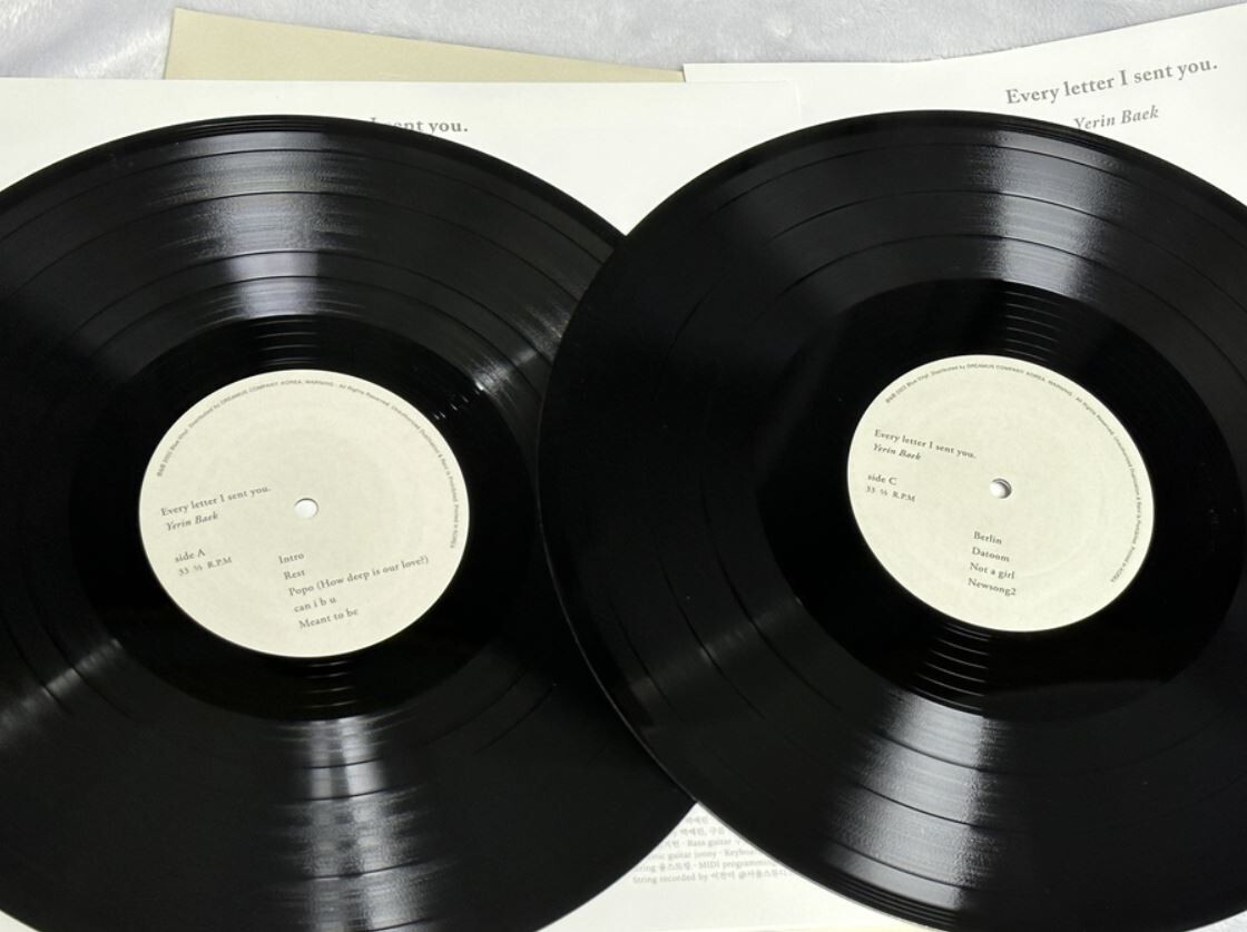 K-POP・アジア Yerin Baek Every letter I sent you. Yerin Baek – Every Letter I Sent You – 2 x Vinyl (Clear, LP