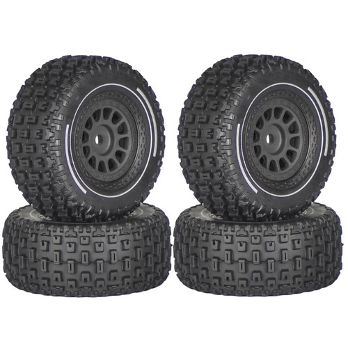 65mm Rubber Tire Tyre 12mm Hex Platic wheel hub for Arrma 1/14 Mini MOJAVE GROM - Picture 9 of 9