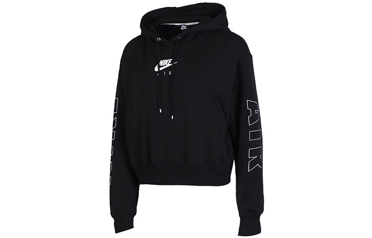 Укороченный повседневный пуловер с капюшоном Nike Air Hoodie из флиса BB