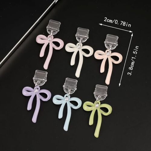 6 Pcs Cute Butterfly Dust Plug Charms Bow for Kindle Type C Charging Port - Photo 2 sur 15