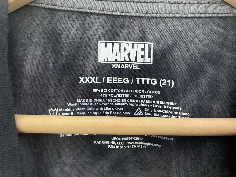 Marvel Women's Juniors Rainbow Marvel Logo Tie Dye Crewneck T-Shirt Gray XXXL 21 - Image 2 of 4