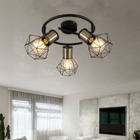 Deckenlampe Deckenleuchte Spotrondell Strahler Schwenkbar Retro KäFig Design