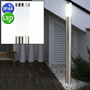 Led Aussen Steh Lampe Garten Weg Beleuchtung Edelstahl Terrassen Stand Leuchte Ebay