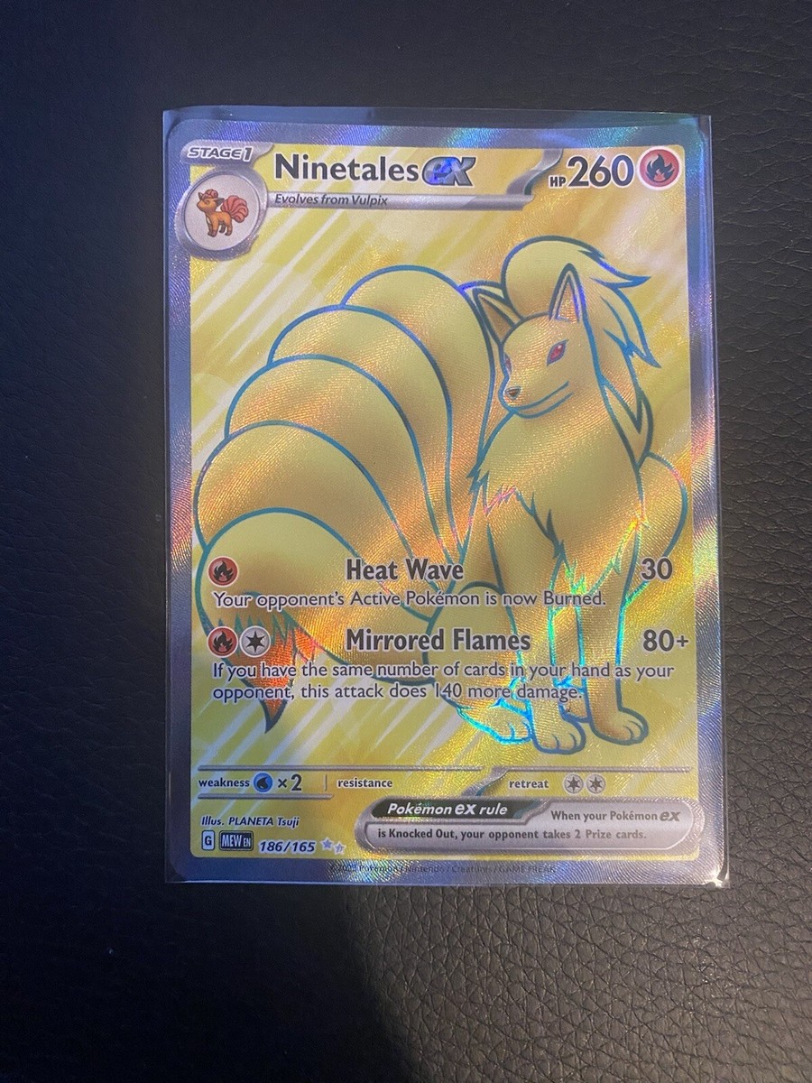 Ninetales ex 186/165 - Full Art Secret Rare - 151 Pokemon Card