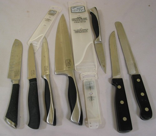 Gruppe von 7 Chicago Besteck rostfreie Messer