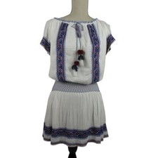 Parker Dress Womens XS Peasant Boho Mini Embroidered NWT $298 Festival Coastal