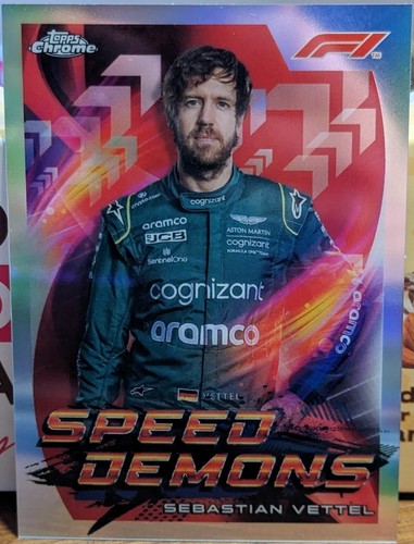 Topps Chrome 2022 Formula 1 Speed Demon Sebastian Vettel #SD-SV - Picture 1 of 2