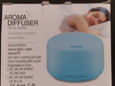 Aroma Diffuser Life of Leisure Ultrasonic Vibration Colorful Lamp- White 