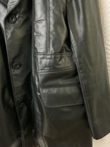 VINTAGE GINO PELLE UOMO AUTO CAPPOTTO giacca lunga TG 44 KIRK’S SUEDE LIFE - Foto 3 di 14