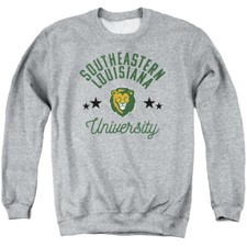 Southeastern Louisiana Uni Adult Crewneck Sweatshirt Lions, Athl Heather, S-3XL