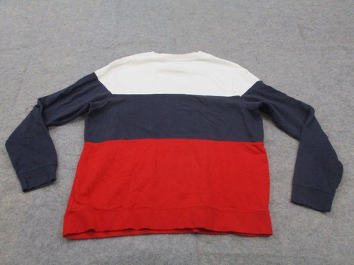 American Eagle Sweater Mens Large Tall Blue Red White Long Sleeve Crew Neck - Picture 4 of 8