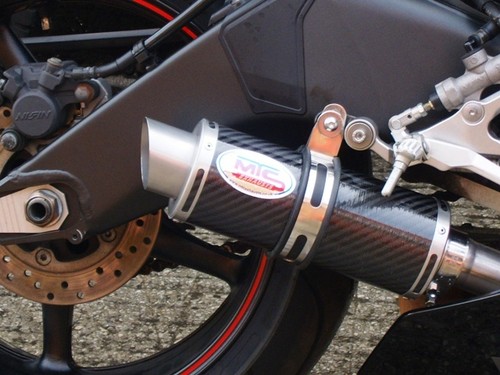 Yamaha YZF600 R6 2006-2017 Low Level carbon round GP Outlet RACE Escape - Imagen 6 de 8