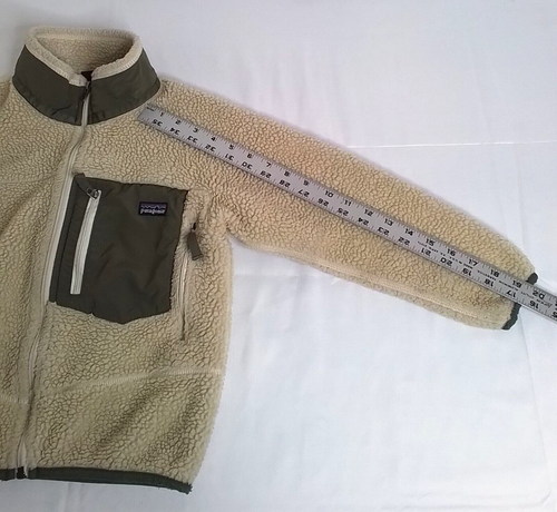 Patagonia Jacket Kids Medium Natural Retro-X Fleece Full Zip #W3288 - Picture 12 of 13