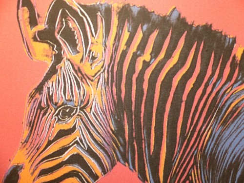 Andy Warhol Lithografie "ZEBRA" 3D Optik 50x50cm , limitiert u wertig "GERAHMT" - Bild 3 von 8