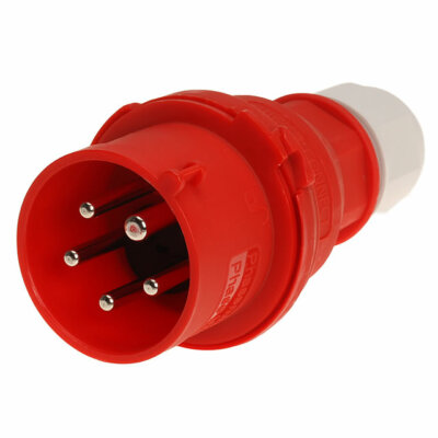 CEE Stecker 3P+N+E 400V 16A mit Phasenwender, Nr. 4004.5100