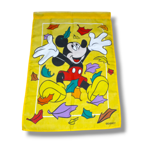 Disney Mickey Mouse Fall Autumn Leaves Outdoor Garden Flag-Vintage-29" x 40"
