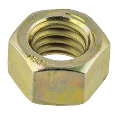 3/8"-16 100 Pack Grade 8 Hex Nut Coarse Thread Yellow Zinc by 