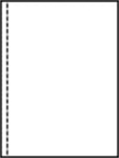 Cut Sheet Paper, Perforated 1/2"(L) on 8.5" x 11", 24lb Blank White - 500 Sheets